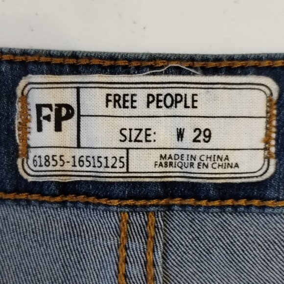 Free People Raw Hem Bell Bottom Jeans Size 29 - Picture 6 of 11